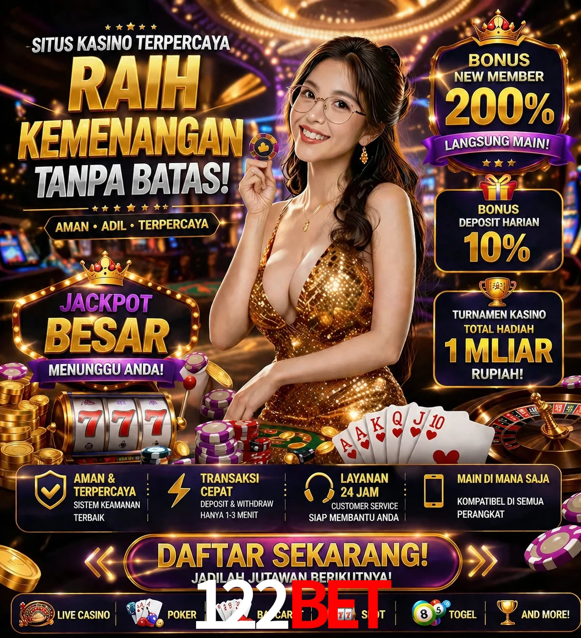 Roleta e blackjack 122bet